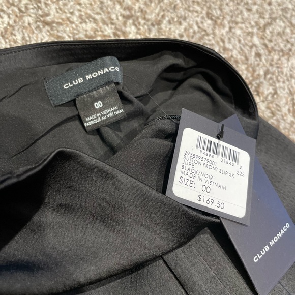 Club Monaco Button Front Slip Skirt - Picture 9 of 9